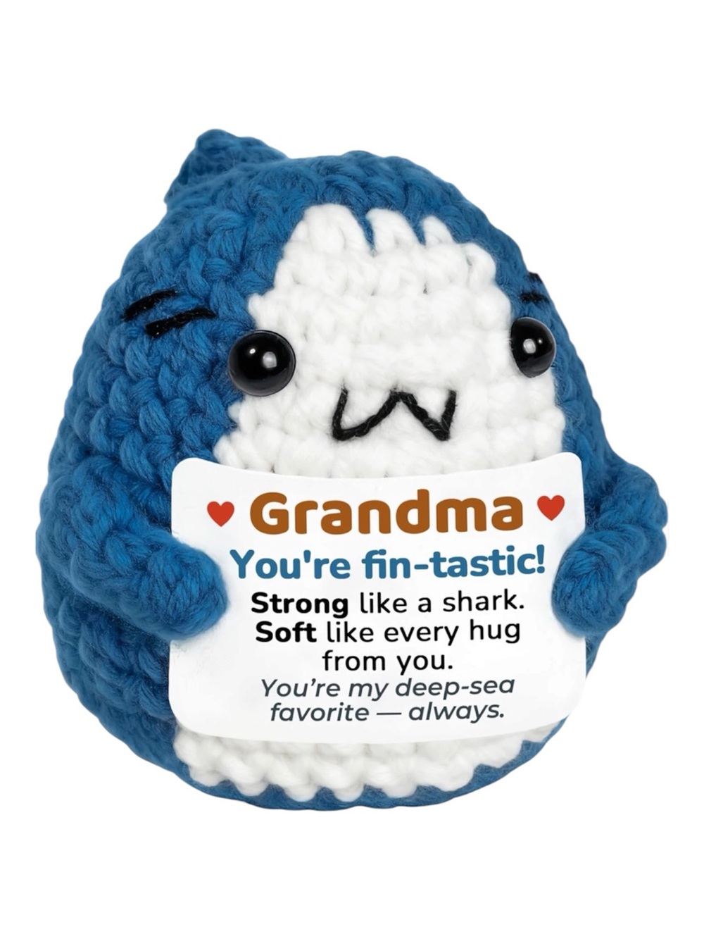 Crochet Shark Grandma Gift-New